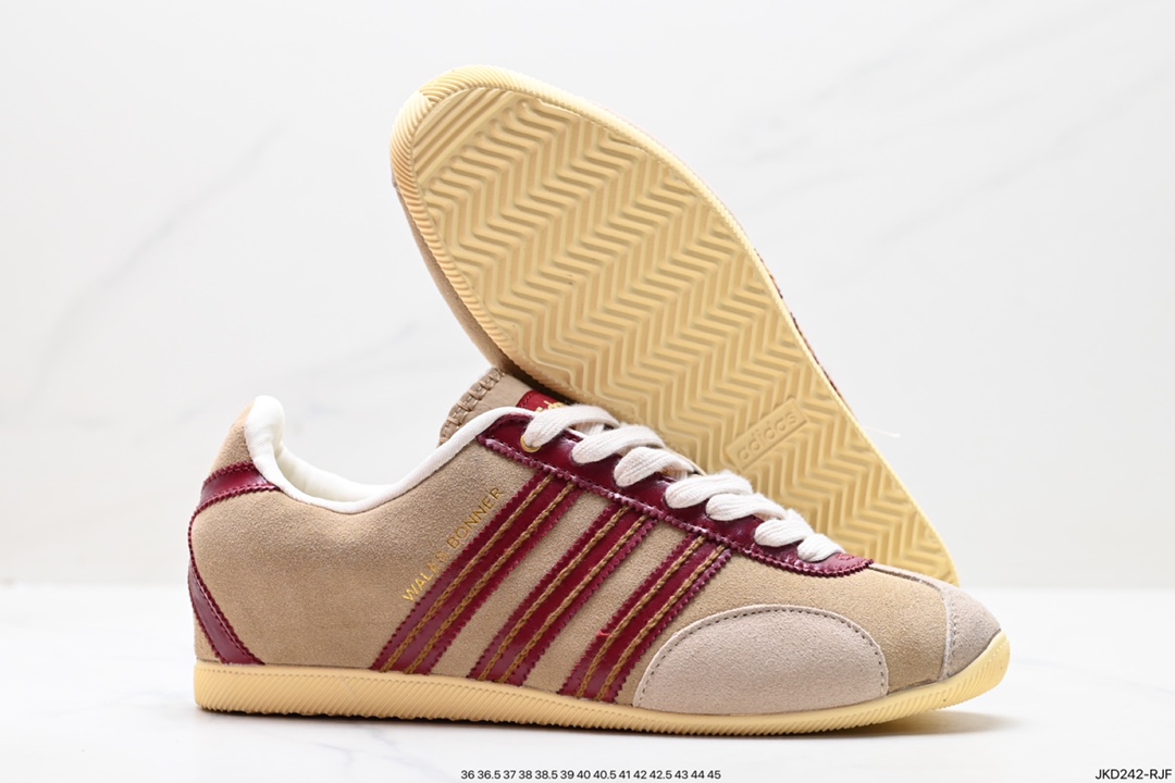 Wales Bonner x Adidas WB Japan Low ”Cardboard” WB Japan series classic retro low-top casual sports jogging shoes ”Sand Tan” GY5750