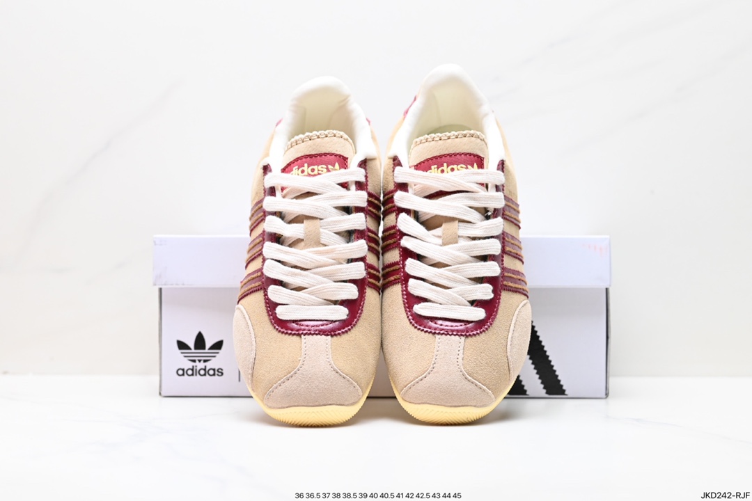 Wales Bonner x Adidas WB Japan Low ”Cardboard” WB Japan series classic retro low-top casual sports jogging shoes ”Sand Tan” GY5750