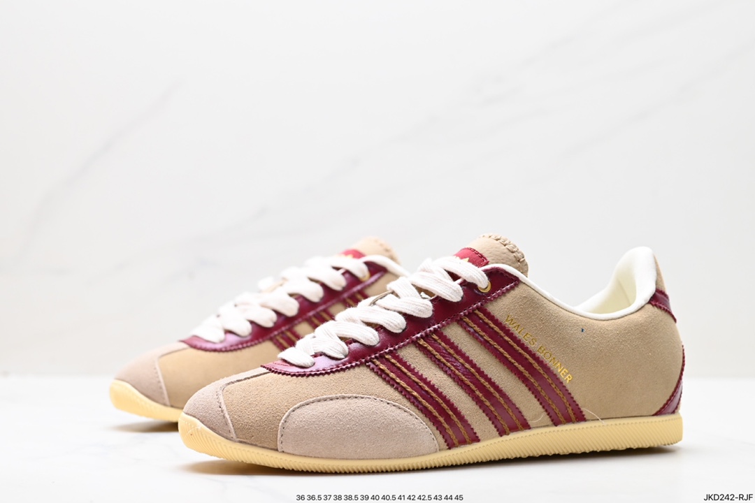 Wales Bonner x Adidas WB Japan Low ”Cardboard” WB Japan series classic retro low-top casual sports jogging shoes ”Sand Tan” GY5750