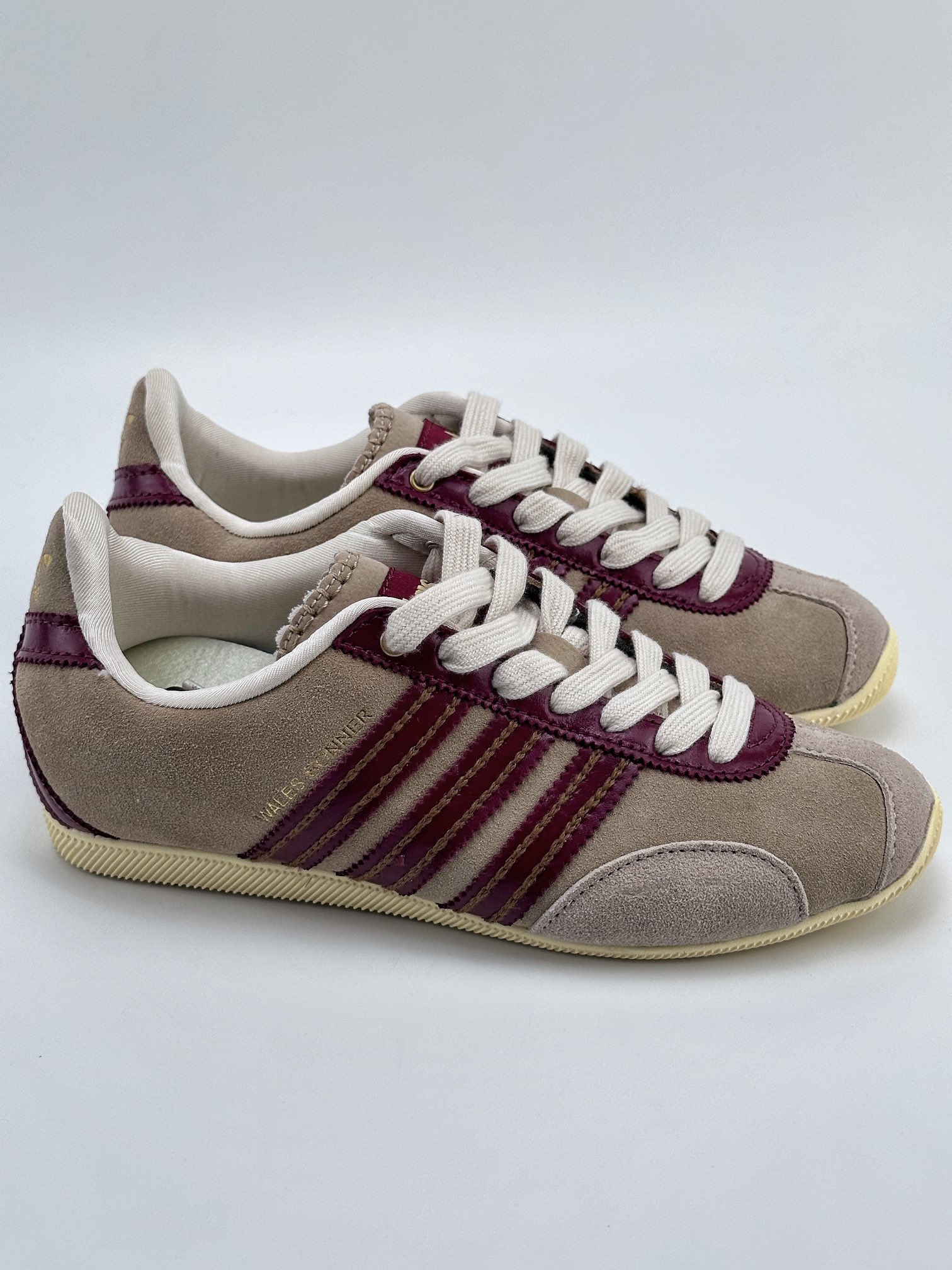 AD Originals Samba x Wales Bonner Brown and Red Retro Low-top Casual Sports Running Shoes GY5750