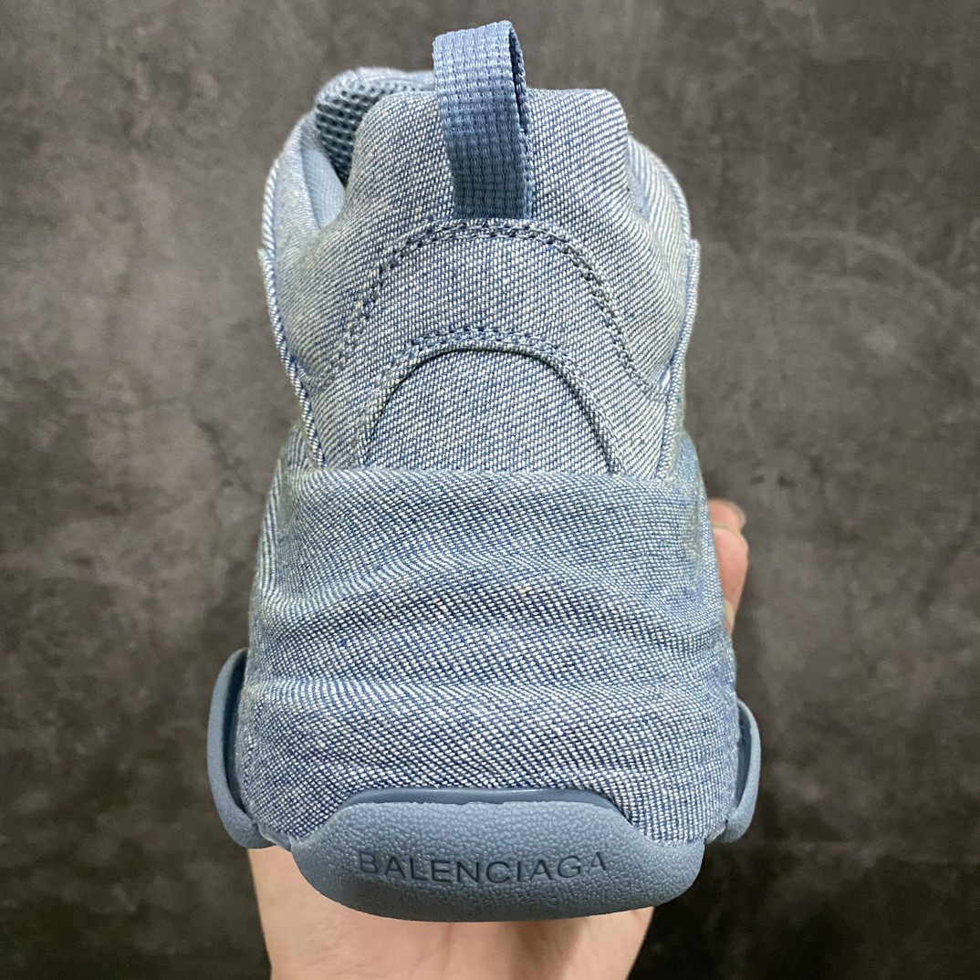 550 【Good顶级版本】Balenciaga Triple S 1代牛仔布蓝色 巴黎世家