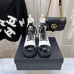 Chanel Martin Boots Black Cowhide Sheepskin Fall/Winter Collection