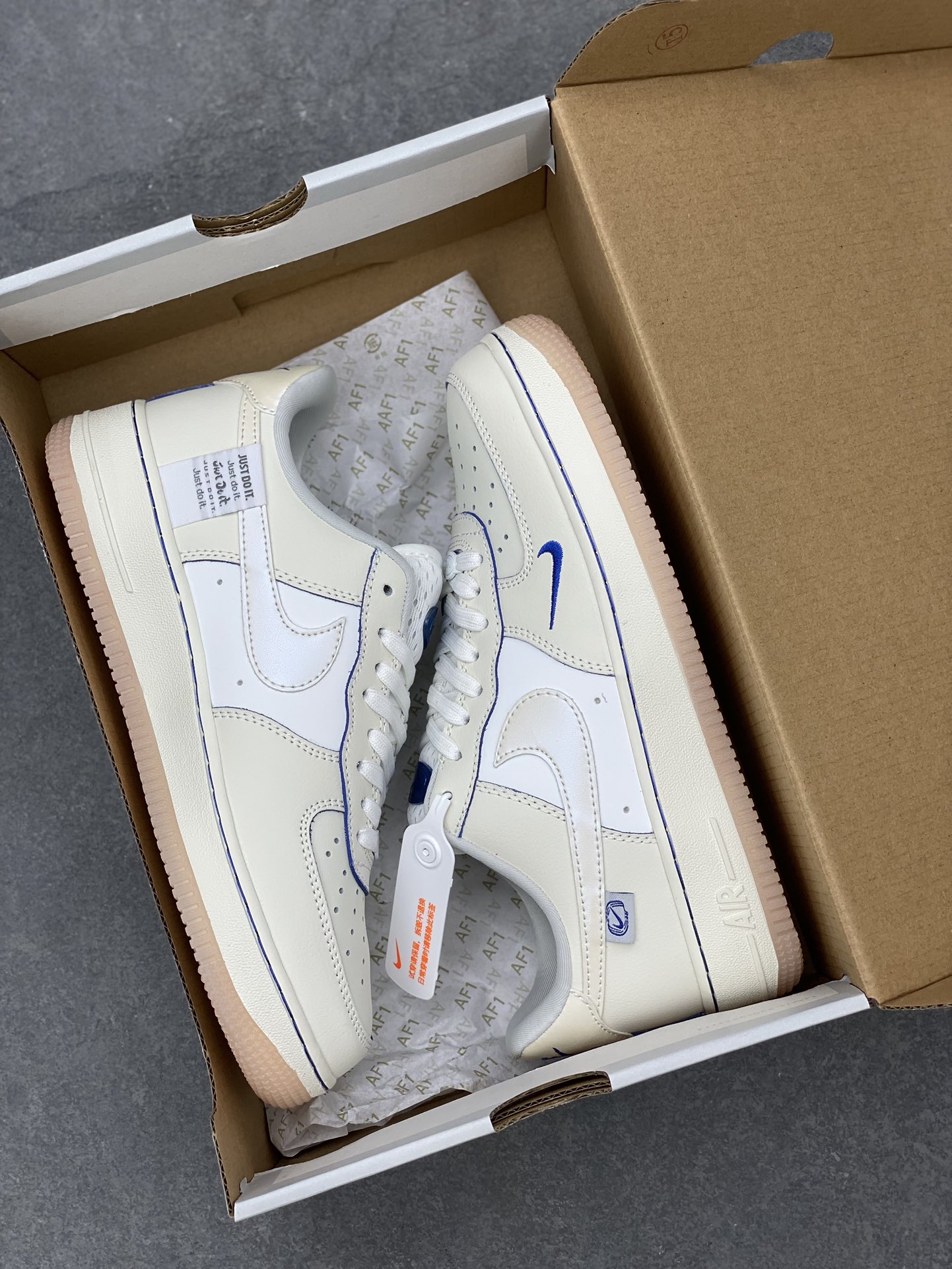 Nike Air Force 1 Low FB1839-111 Off-White/Blue Men's Sneakers 10 i1694734029 194 8