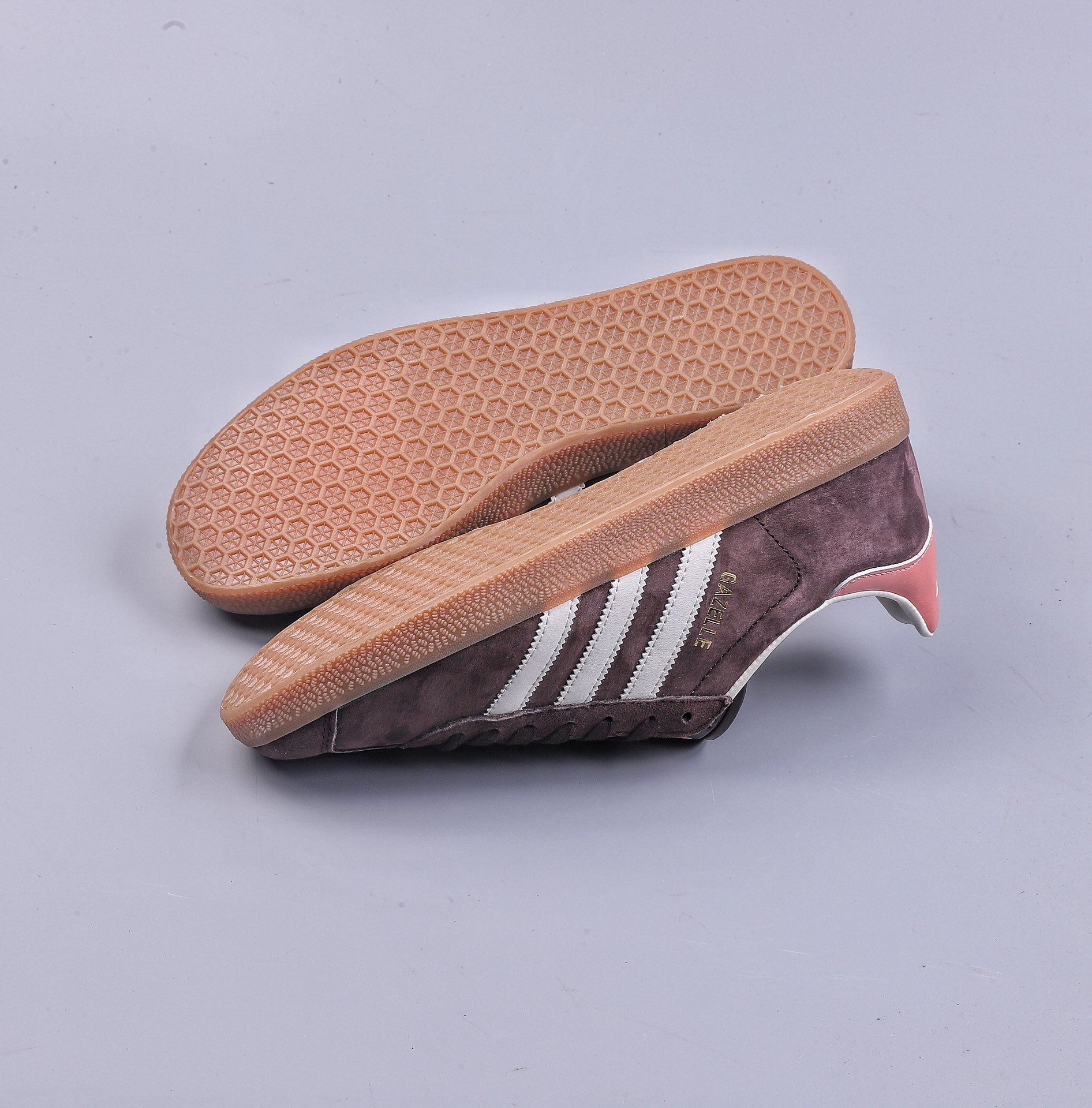 Adidas Originals Gazelle 90 Retro Sneakers ”Brown, Orange, Pink and White Rubber Sole” IF3233