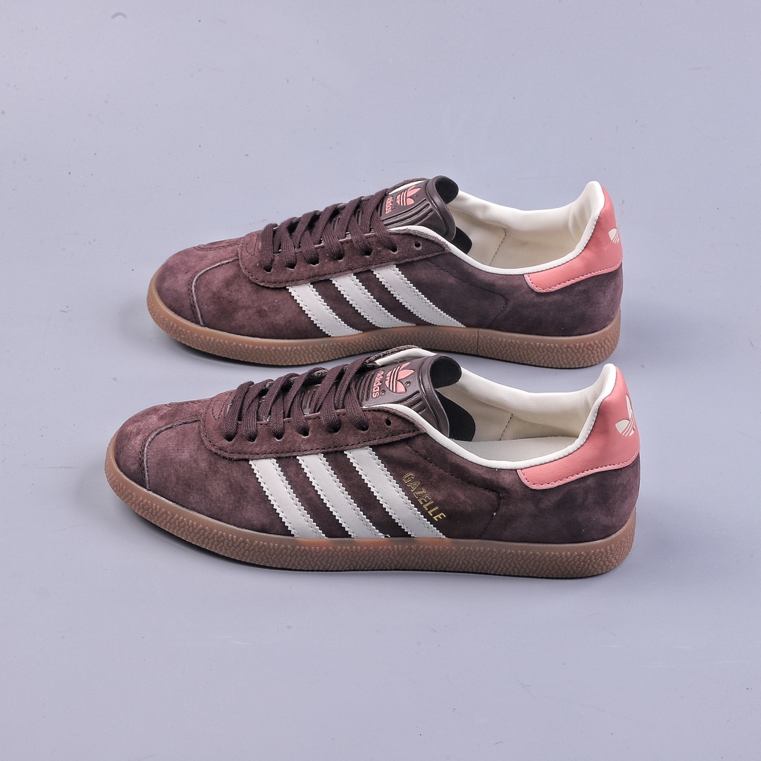 Adidas Originals Gazelle 90 Retro Sneakers ”Brown, Orange, Pink and White Rubber Sole” IF3233