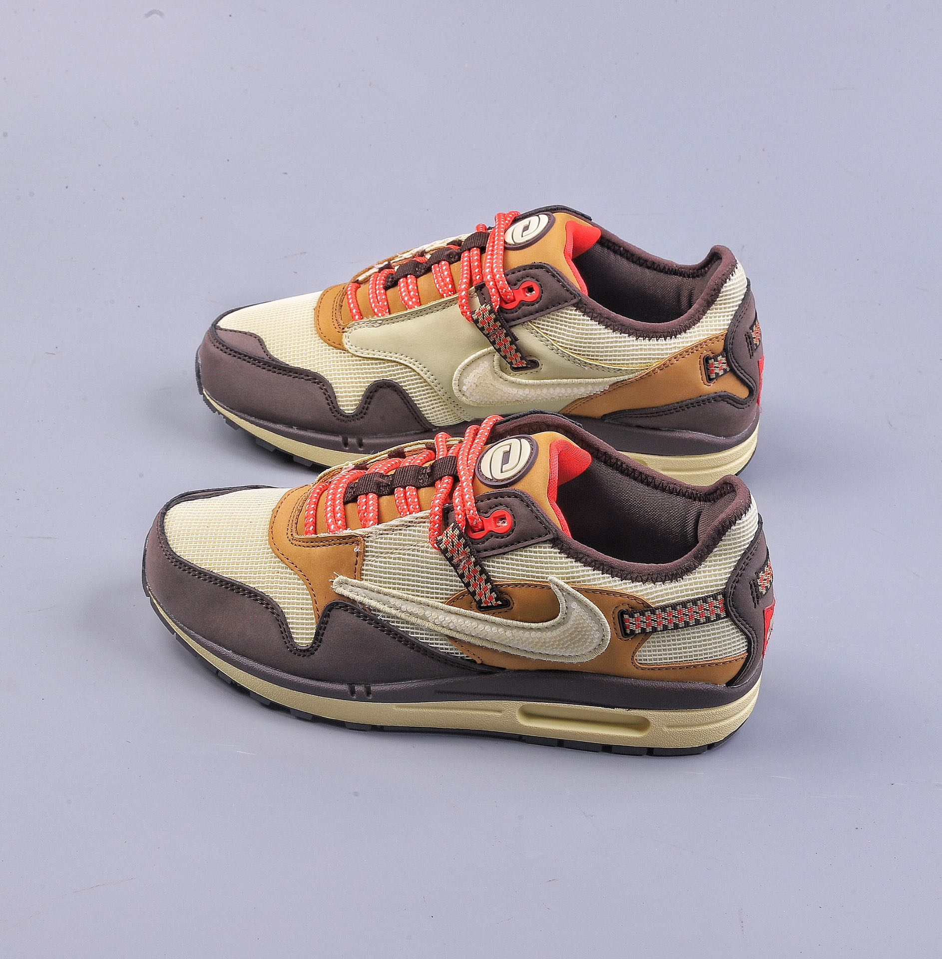 Travis Scott x Nike Air Max 1” Wheat/Lemon” Revised Low-top Retro Running Shoes DO9392-200