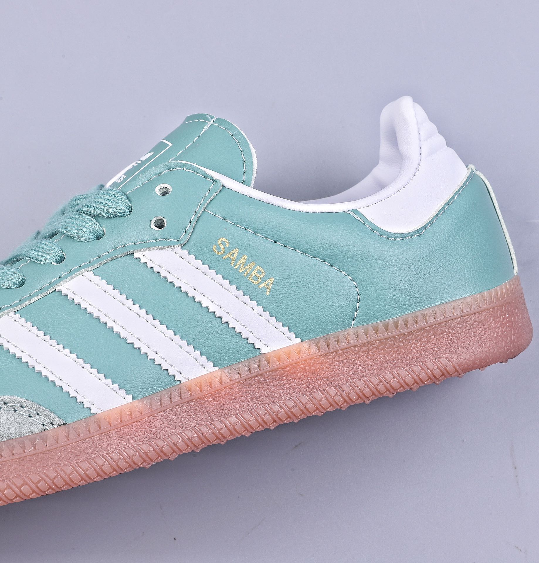 RA Adidas Originals Samba Vegan OG Samba Series Gentleman German Training Football Shoes ”Vintage Green Raw Rubber Sole” IE7011