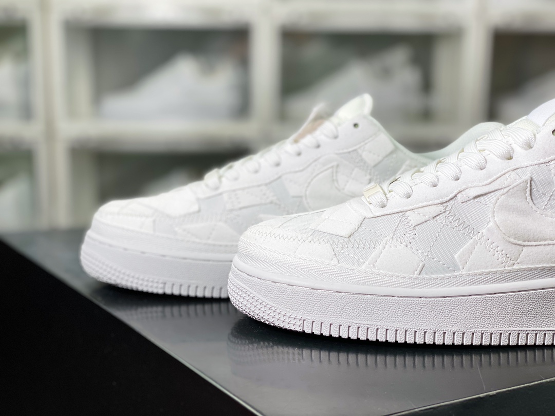 Billie Eilish x 【Nike】 Air Force 1'07 Low SP”Mushroom”空军一号经典低帮板鞋“碧梨联名纯白碎布”DZ3647-100