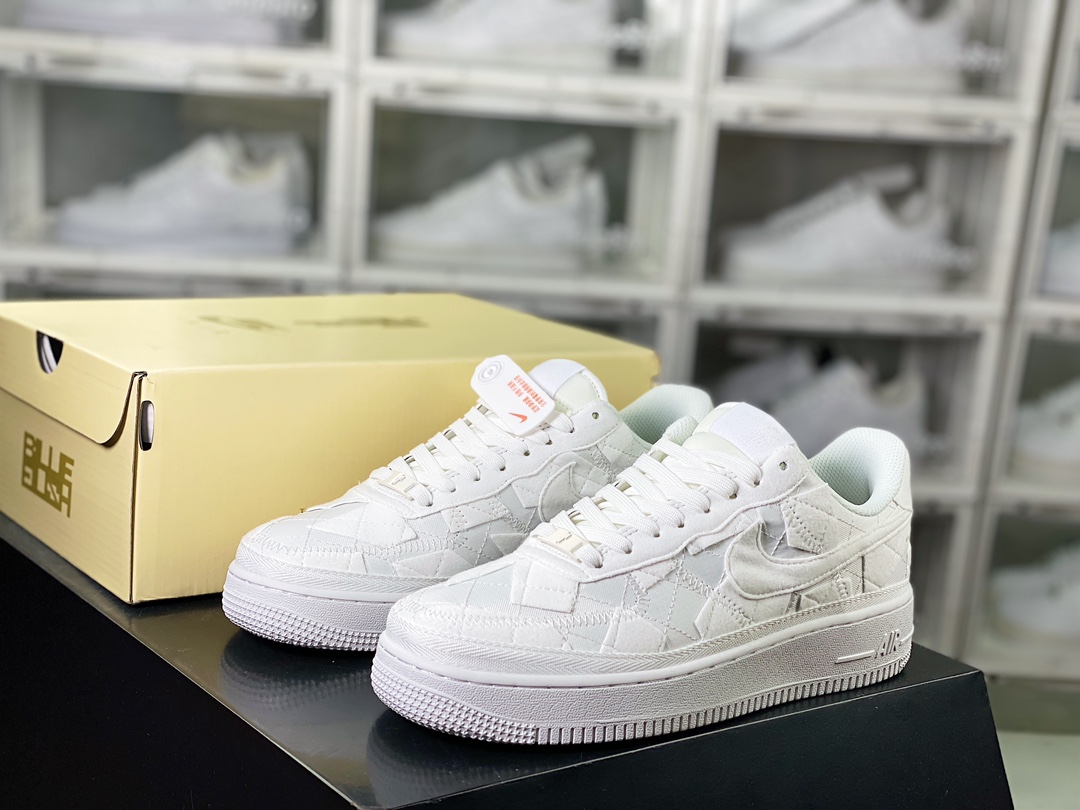 Billie Eilish x 【Nike】 Air Force 1’07 Low SP”Mushroom”空军一号经典低帮板鞋“碧梨联名纯白碎布”DZ3647-100