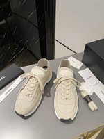 Chanel Shoes Sneakers Chamois Fabric Sheepskin Summer Collection Sweatpants
