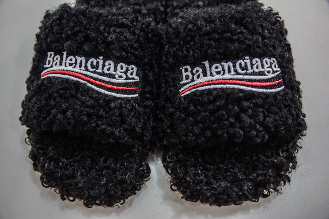 Balenciaga Political Campaign logo embroidery Tone-on-tone sole Black outsole