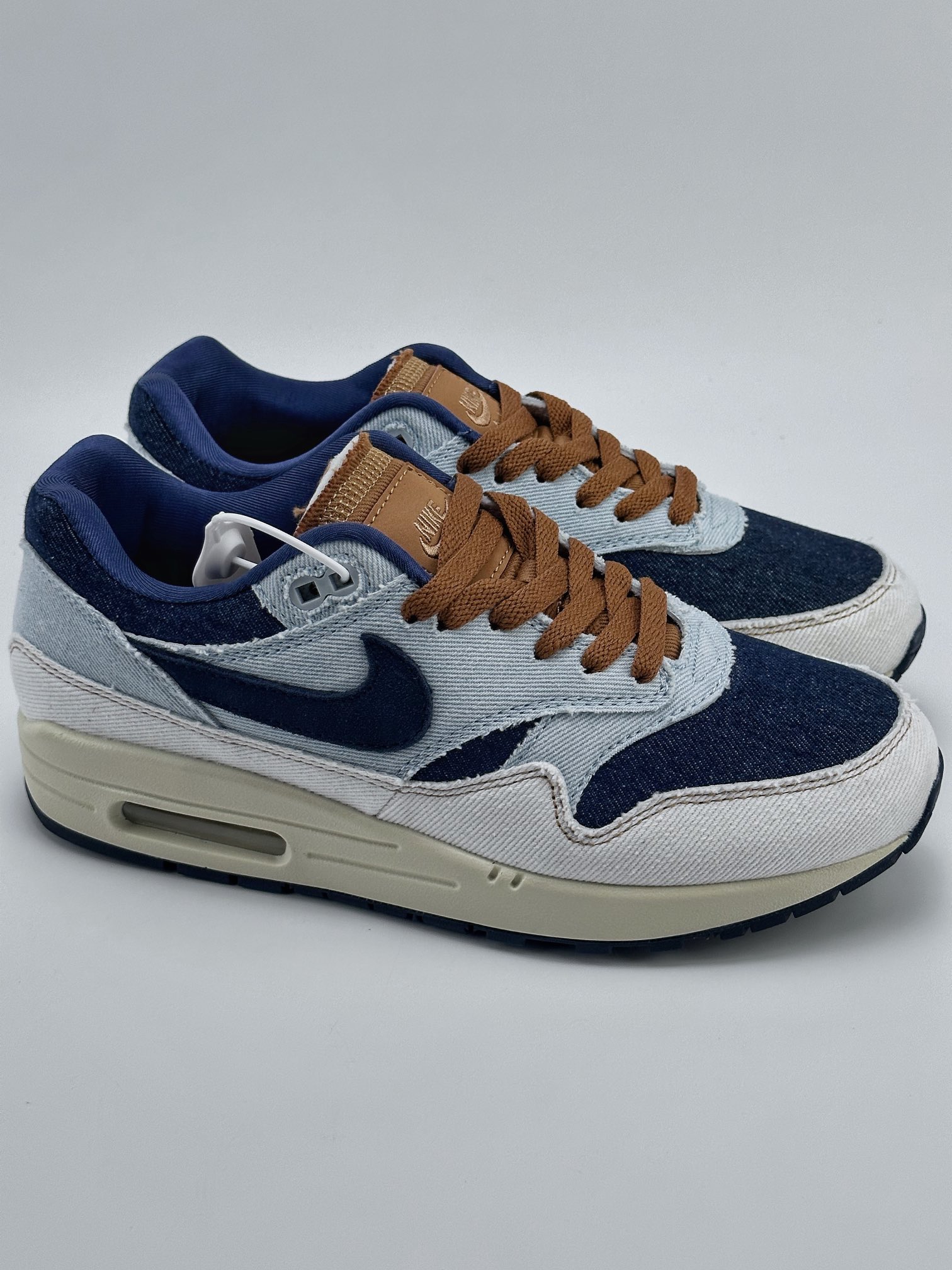 Nike Air Max 1 帆布白蓝 复古休闲跑步鞋 FQ8900-440