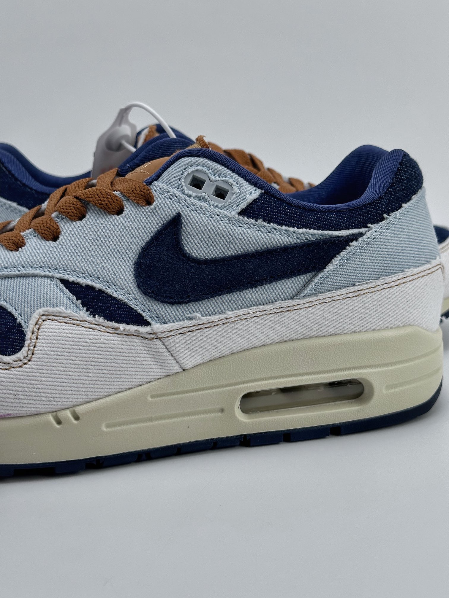 Nike Air Max 1 帆布白蓝 复古休闲跑步鞋 FQ8900-440