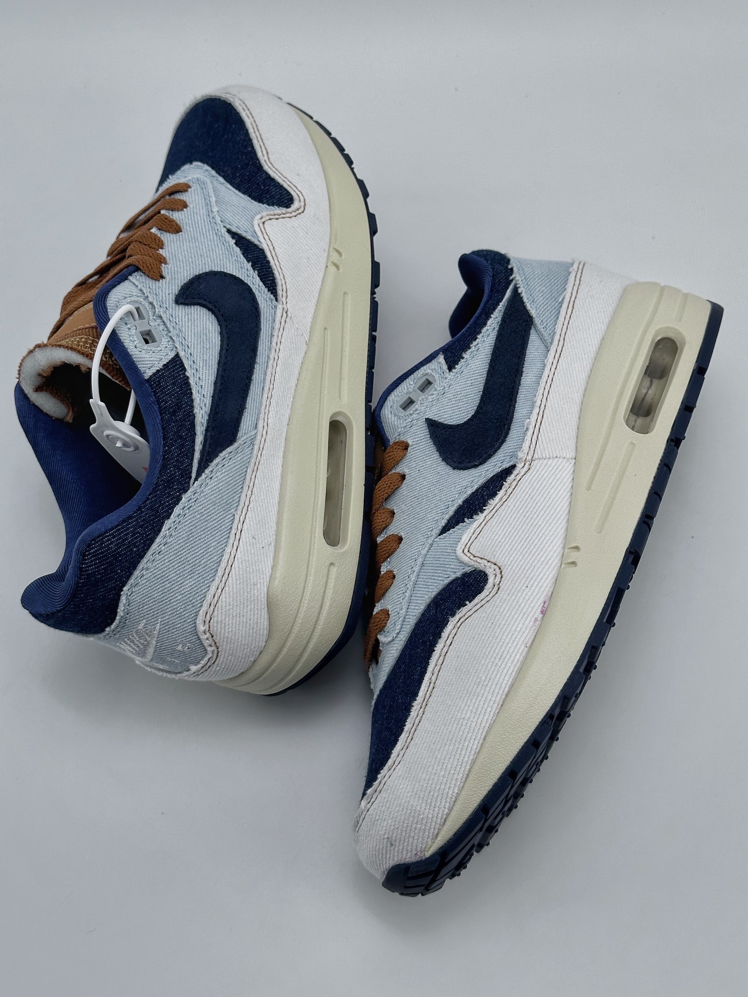 Nike Air Max 1 帆布白蓝 复古休闲跑步鞋 FQ8900-440