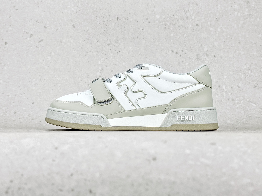 Zapatillas bajas de competición Fendi originales puras con velcro gris claro verde blanco 2023 último estilo …
