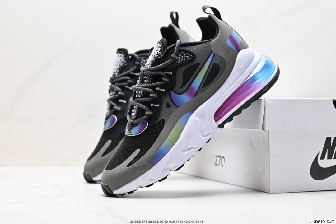 Air Max 270 React Blue and Pink Rhea Racing Series Half Palm Air Cushion All-match Sports Jogging Shoes CK6929-100