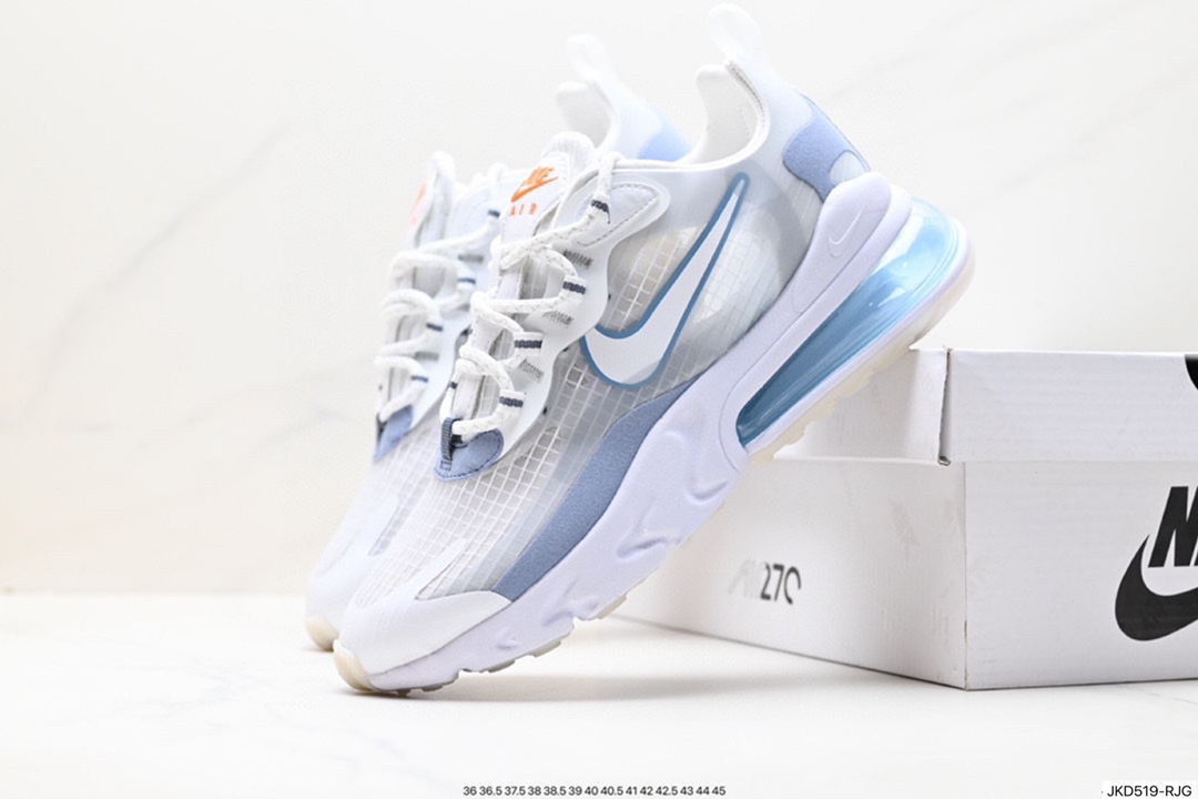 Air Max 270 React Blue and Pink Rhea Racing Series Half Palm Air Cushion All-match Sports Jogging Shoes CK6929-100