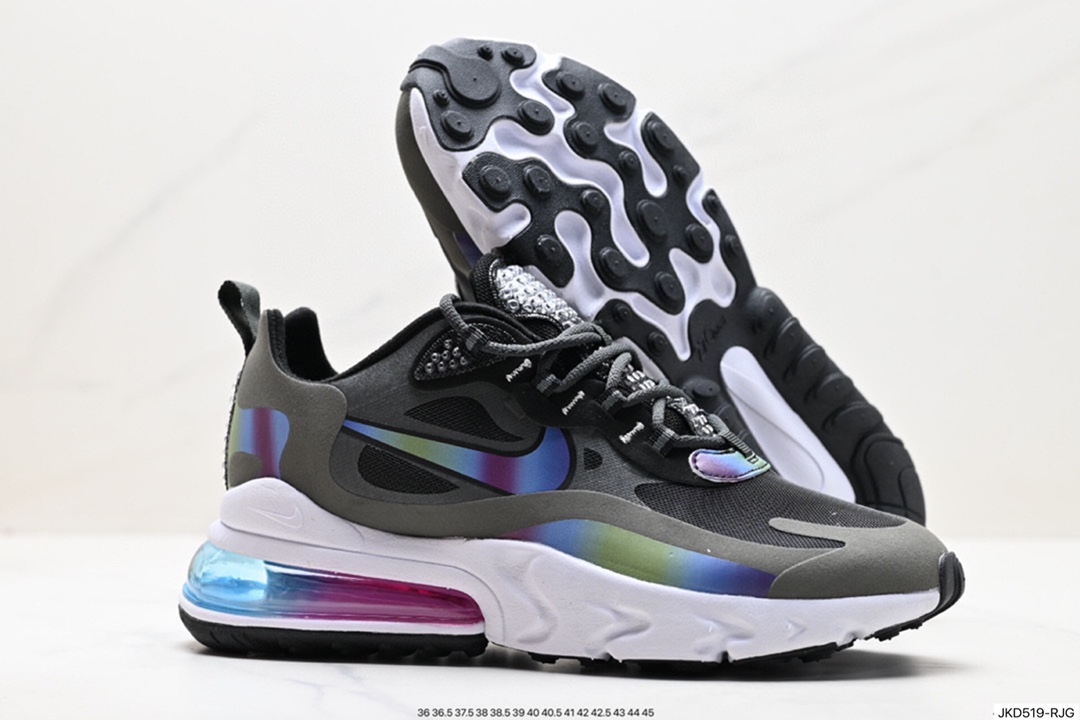 Air Max 270 React Blue and Pink Rhea Racing Series Half Palm Air Cushion All-match Sports Jogging Shoes CK6929-100