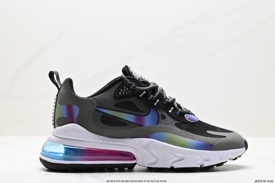 Air Max 270 React Blue and Pink Rhea Racing Series Half Palm Air Cushion All-match Sports Jogging Shoes CK6929-100