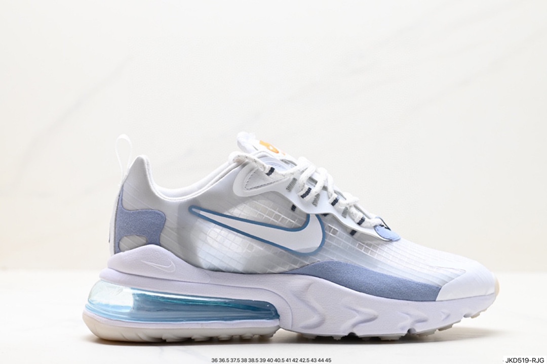 Air Max 270 React Blue and Pink Rhea Racing Series Half Palm Air Cushion All-match Sports Jogging Shoes CK6929-100