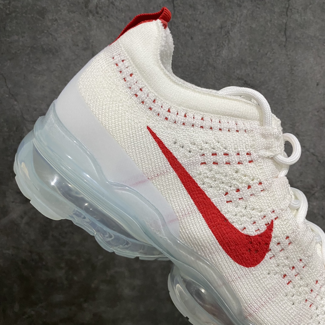 [Pure original YH version] 2023 Nike Air VaporMax Flyknit wear-resistant low-top running shoes white and red DV6840-102