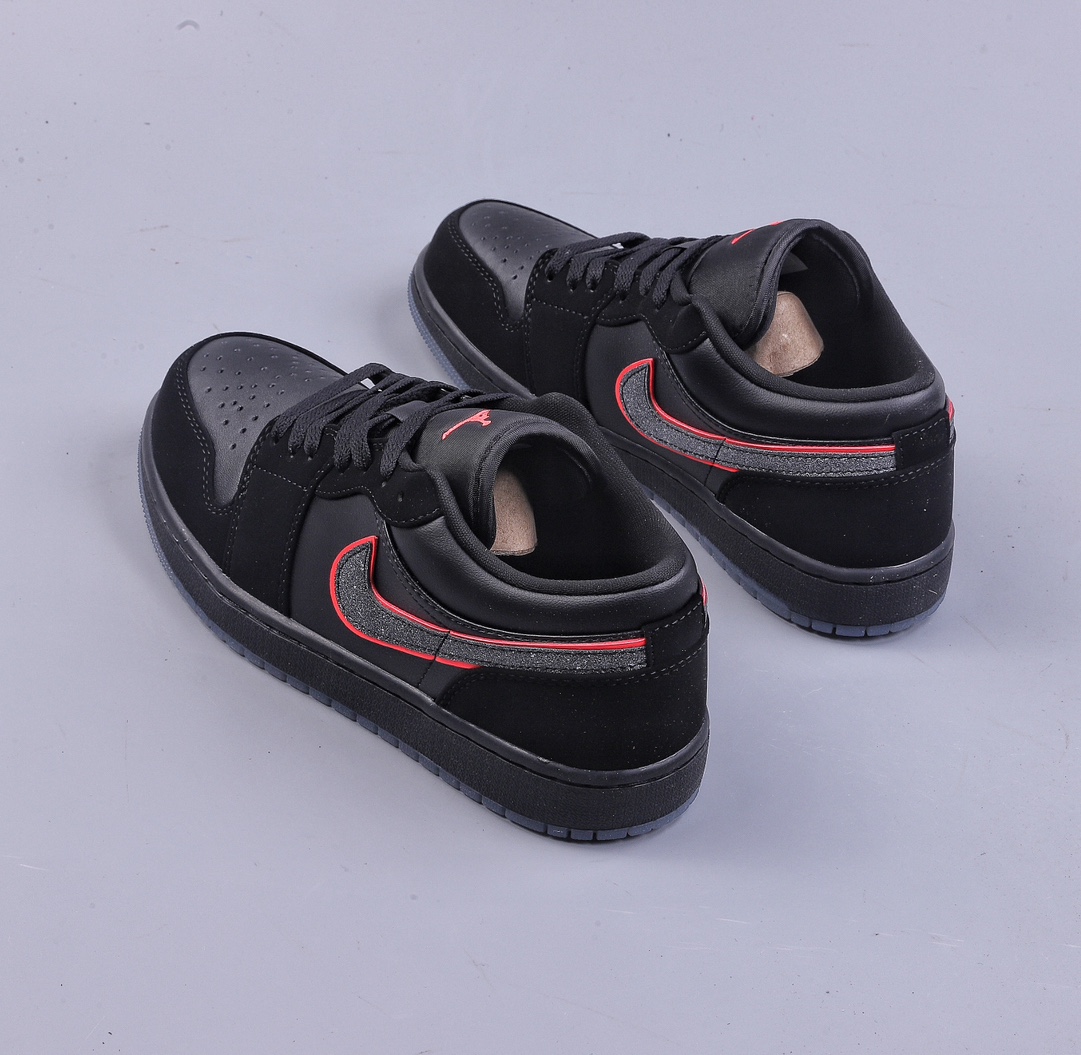 Air Jordan 1 Low ”Red Orbit” AJ1 Joe 1 orbit black and red low-top cultural casual sneakers CK3022-006