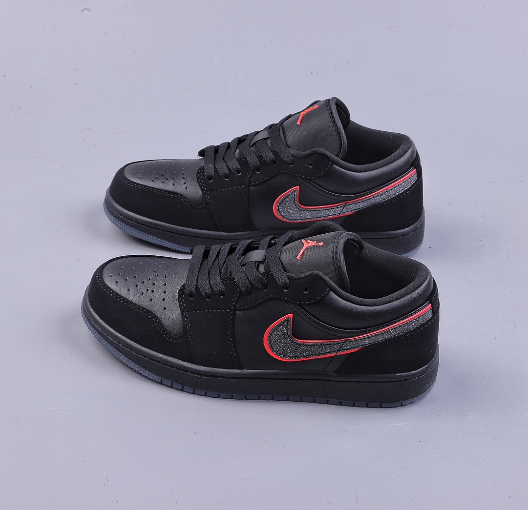 Air Jordan 1 Low ”Red Orbit” AJ1 Joe 1 orbit black and red low-top cultural casual sneakers CK3022-006