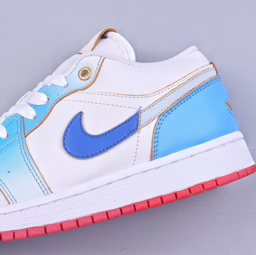 K Air Jordan 1 Low SE White Blue Red FN8895-141