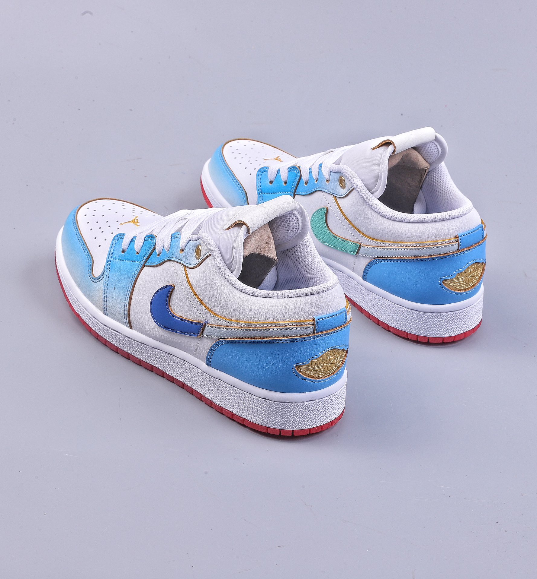 K Air Jordan 1 Low SE White Blue Red FN8895-141