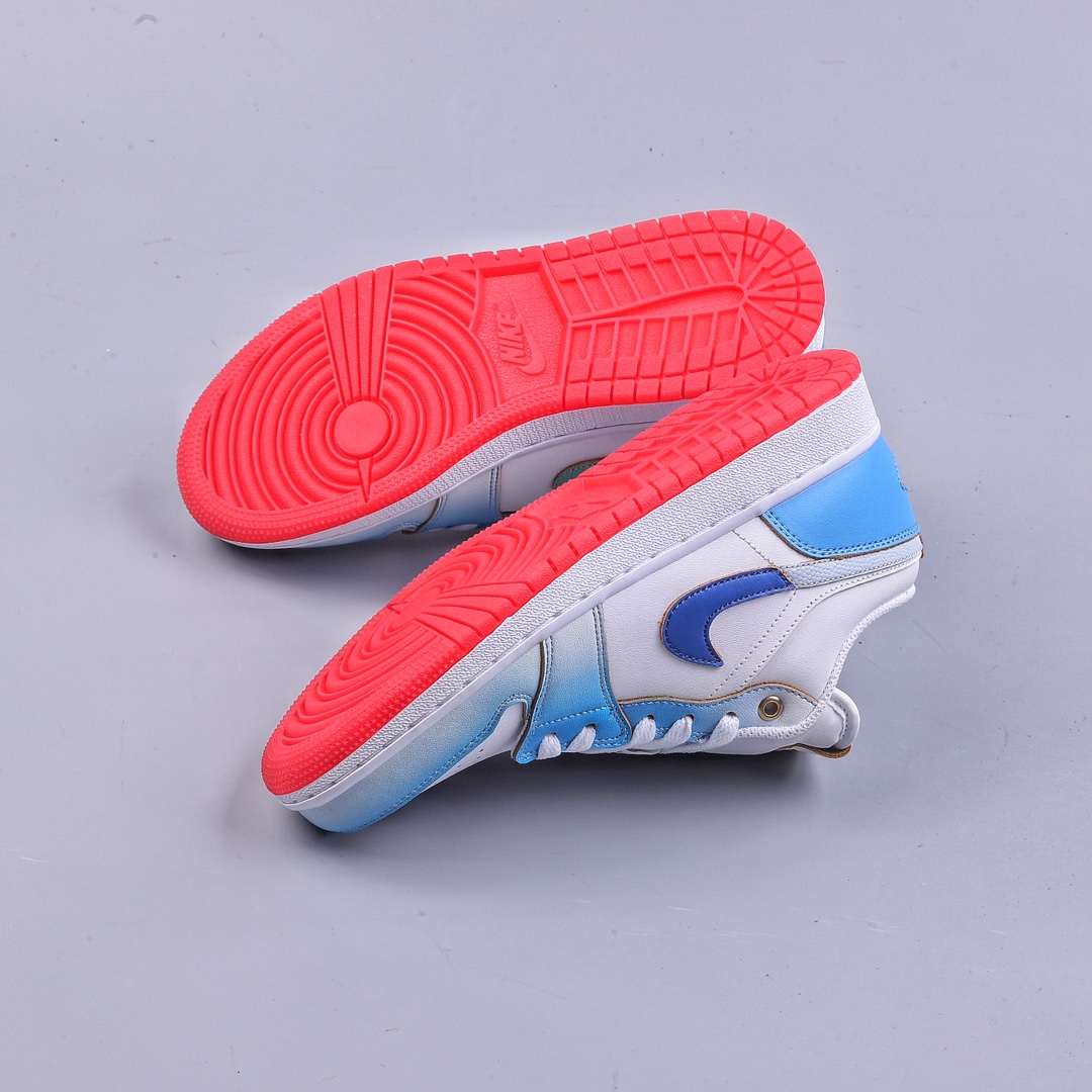 K Air Jordan 1 Low SE White Blue Red FN8895-141