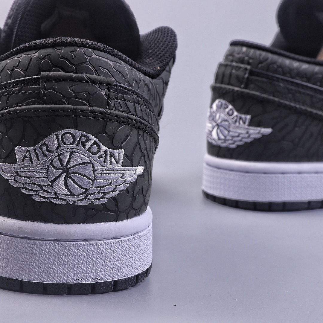 Foreign trade Air Jordan 1 Low AJ1 Joe 1 all black burst pattern low-top cultural casual sneakers FB9907-001