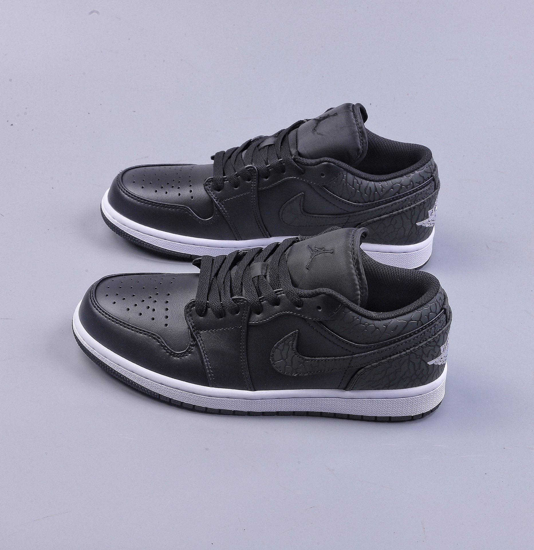 Foreign trade Air Jordan 1 Low AJ1 Joe 1 all black burst pattern low-top cultural casual sneakers FB9907-001