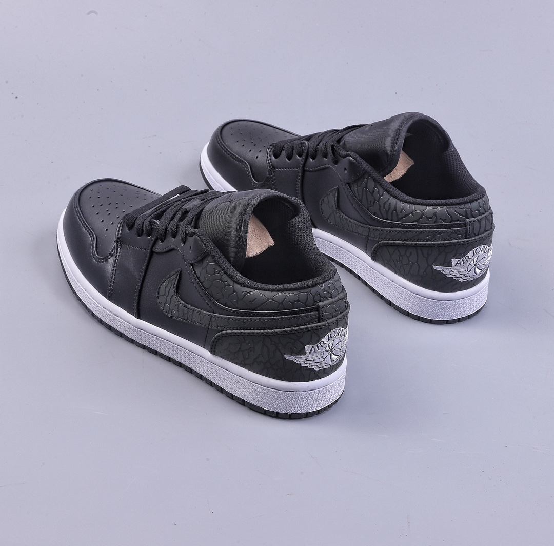 Foreign trade Air Jordan 1 Low AJ1 Joe 1 all black burst pattern low-top cultural casual sneakers FB9907-001