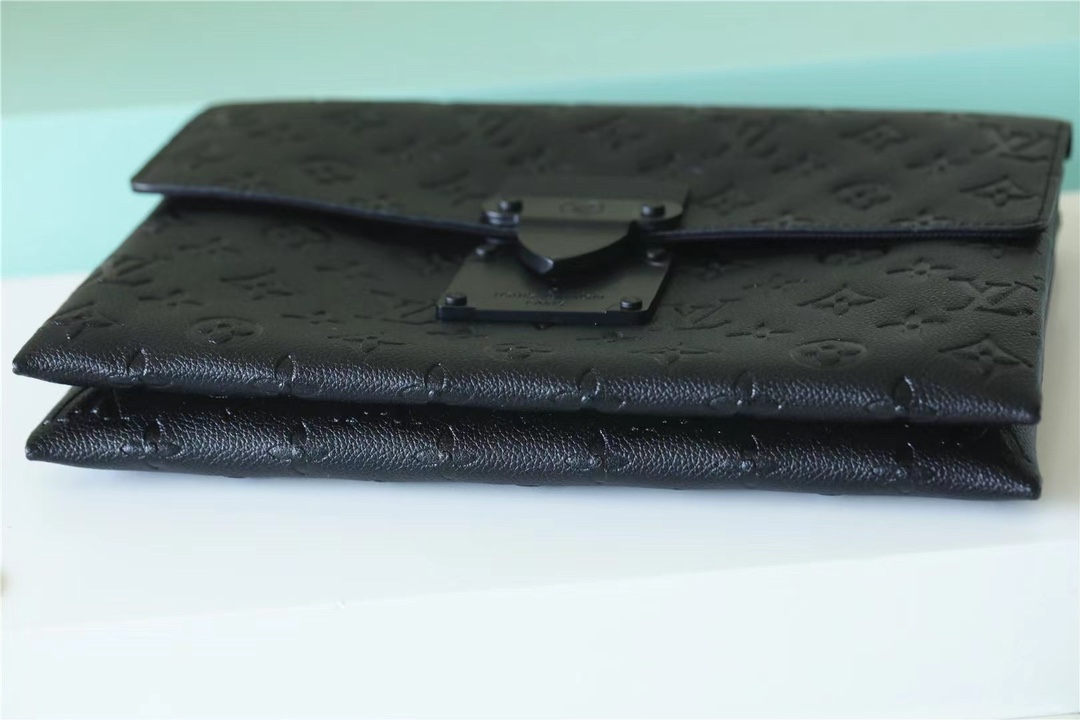 The Pochette S-Lock clutch is crafted from Monogram Eclipse canvas with - Bag 4