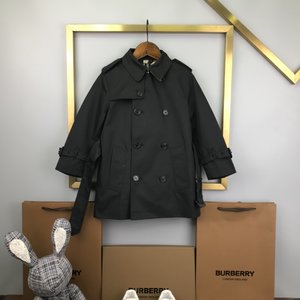 Burberry Clothing Windbreaker Black Khaki Unisex Cotton Vintage