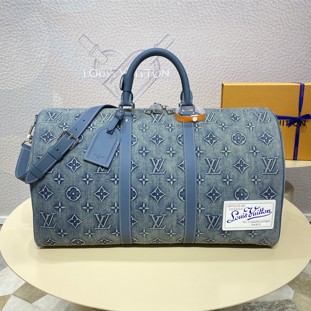 Louis Vuitton LV Keepall Sacos Bolsas Canvas Vintage M22532