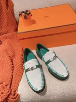Hermes Shoes Loafers for sale online
 Chamois Genuine Leather Fashion