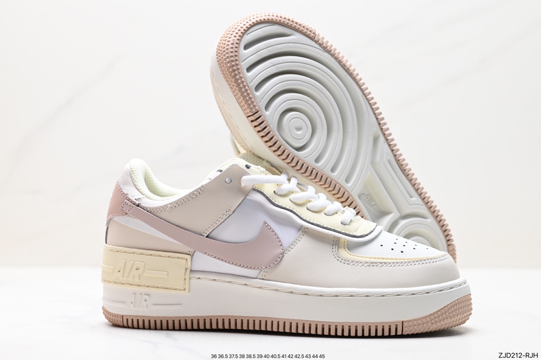 Nike WMNS Air Force 1 Shadow Macaron Military Air Force 1 Light Incremental High and Low Top Sneakers FB1857-111