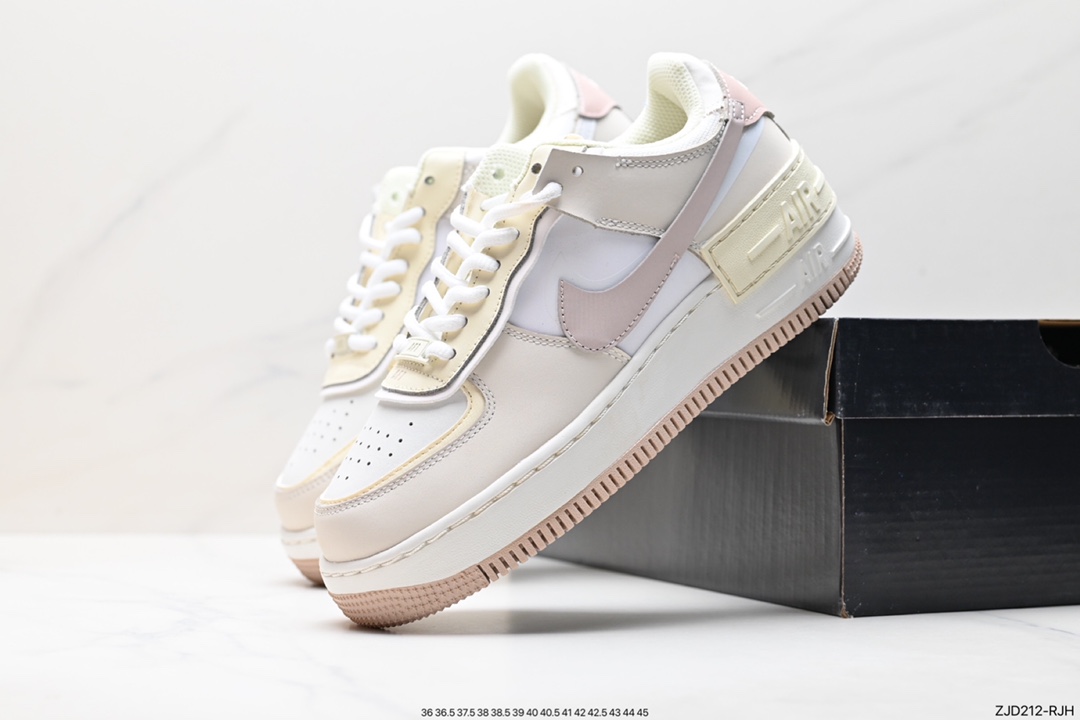 Nike WMNS Air Force 1 Shadow Macaron Military Air Force 1 Light Incremental High and Low Top Sneakers FB1857-111