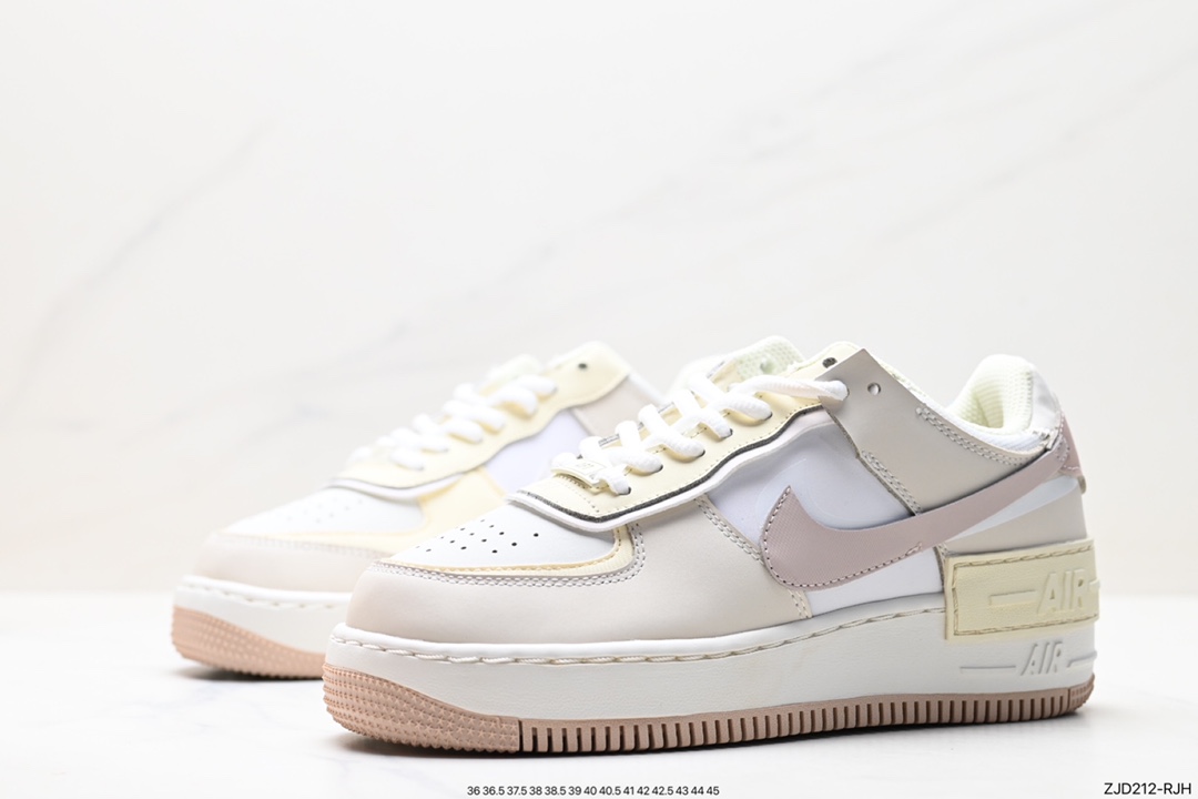 Nike WMNS Air Force 1 Shadow Macaron Military Air Force 1 Light Incremental High and Low Top Sneakers FB1857-111