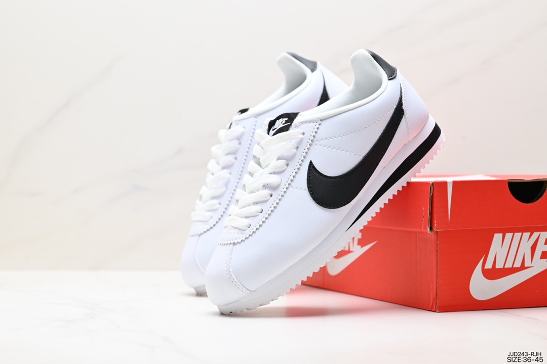 Nike Classic Cortez new color classic lightweight and comfortable men's Forrest Gump shoes casual running shoes sports shoes 882258-101