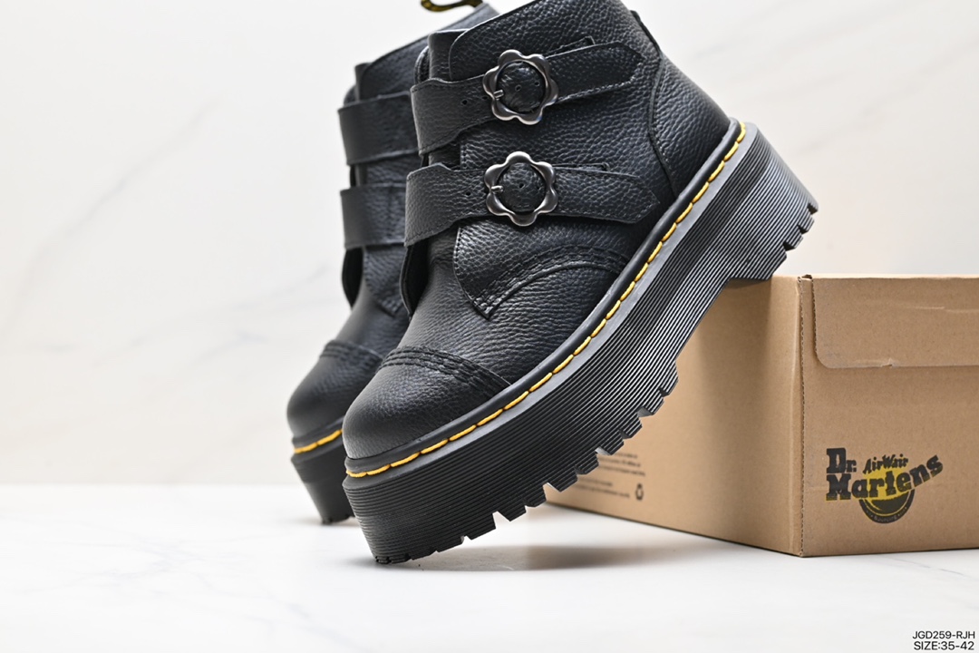 Couple's Dr Martens leather boots high top