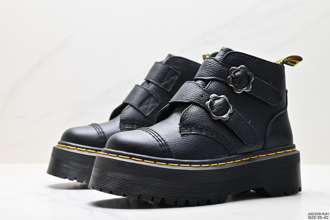 Couple's Dr Martens leather boots high top