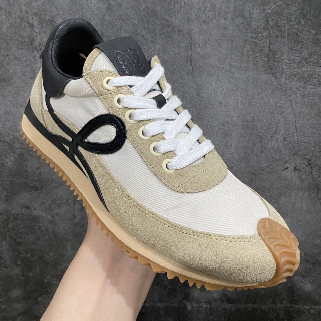 [Guangdong original version] LOEWE Luoyiwei height-enhancing color matching German training shoes Forrest Gump shoes white shoes