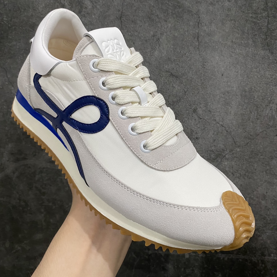 [Guangdong original version] LOEWE Luoyiwei height-enhancing color matching German training shoes Forrest Gump shoes white shoes