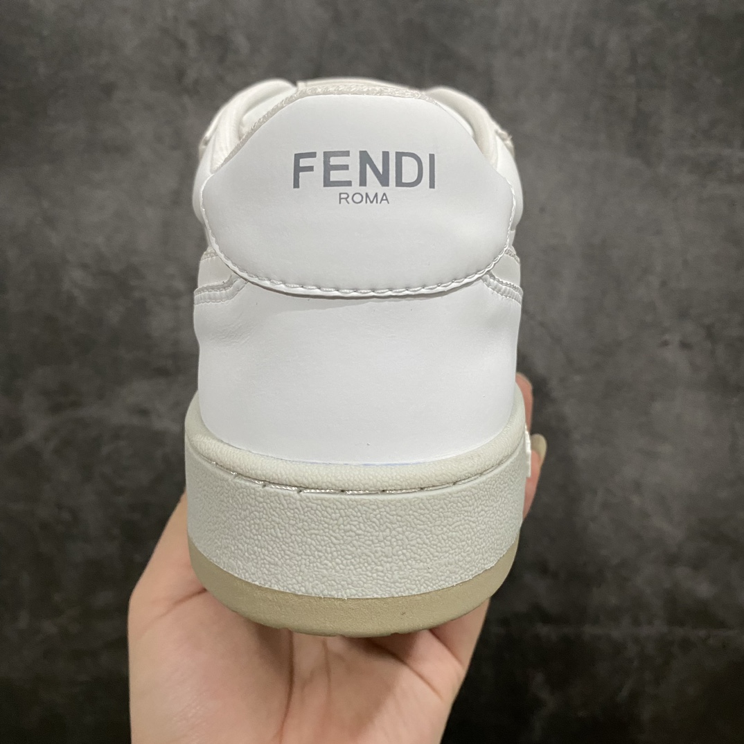 [Guangdong original version] Fendi Velcro competition low-top sneakers 2023 latest hit Italian famous luxury brand Fendi Fendi Match Sneaker Mid competition series mid-top retro versatile casual sports sneakers