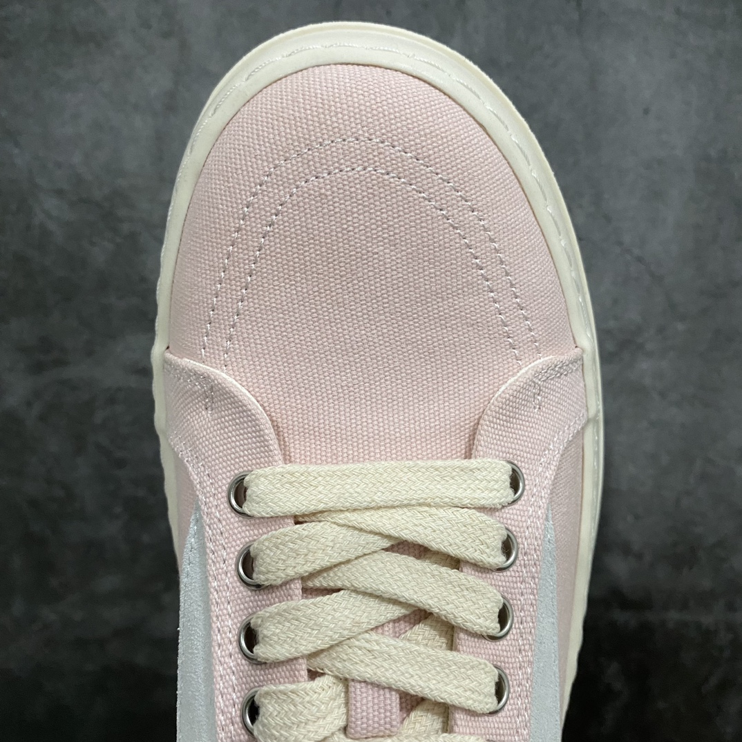 [Purely made in Dongguan] RO Owens Rick Owens low-top white and pink canvas fashion sneakers