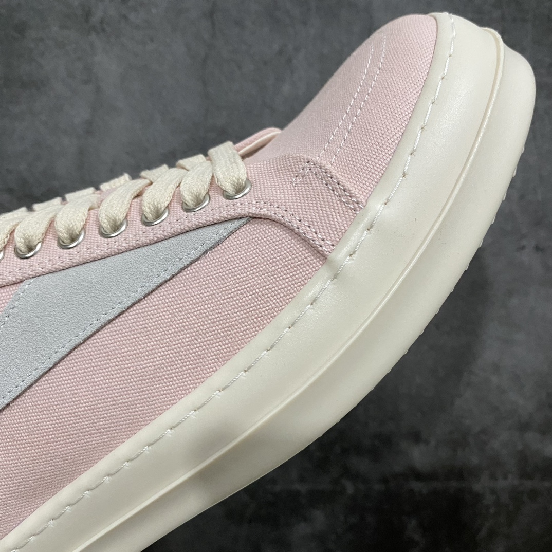 [Purely made in Dongguan] RO Owens Rick Owens low-top white and pink canvas fashion sneakers