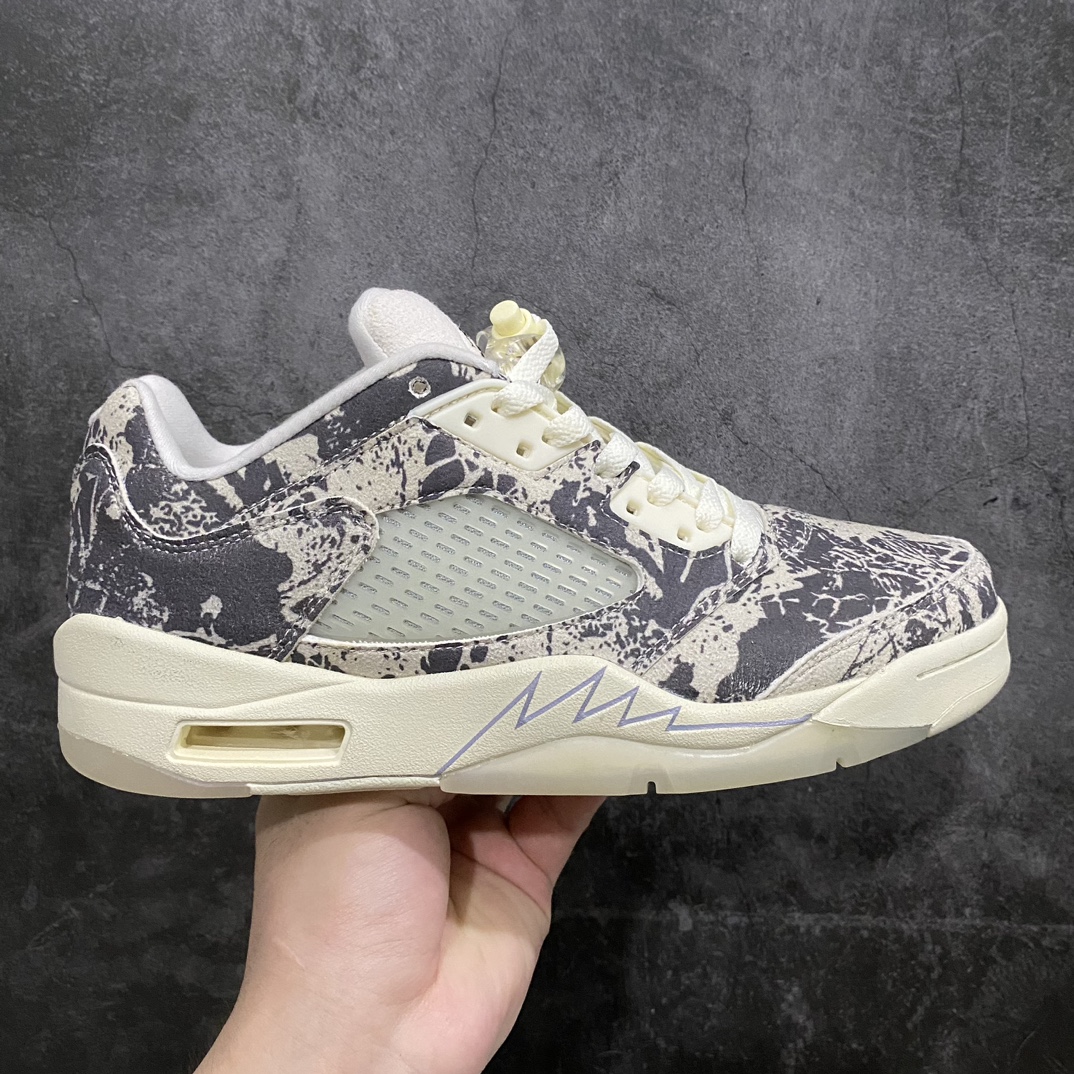 [Original batch] Air Jordan AJ5 Retro Low ”expression” low-top Joe 5 graffiti coconut milk color DA8016-100