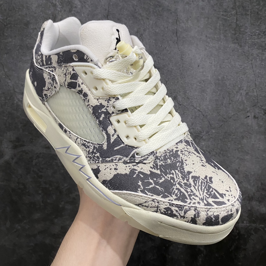 [Original batch] Air Jordan AJ5 Retro Low ”expression” low-top Joe 5 graffiti coconut milk color DA8016-100